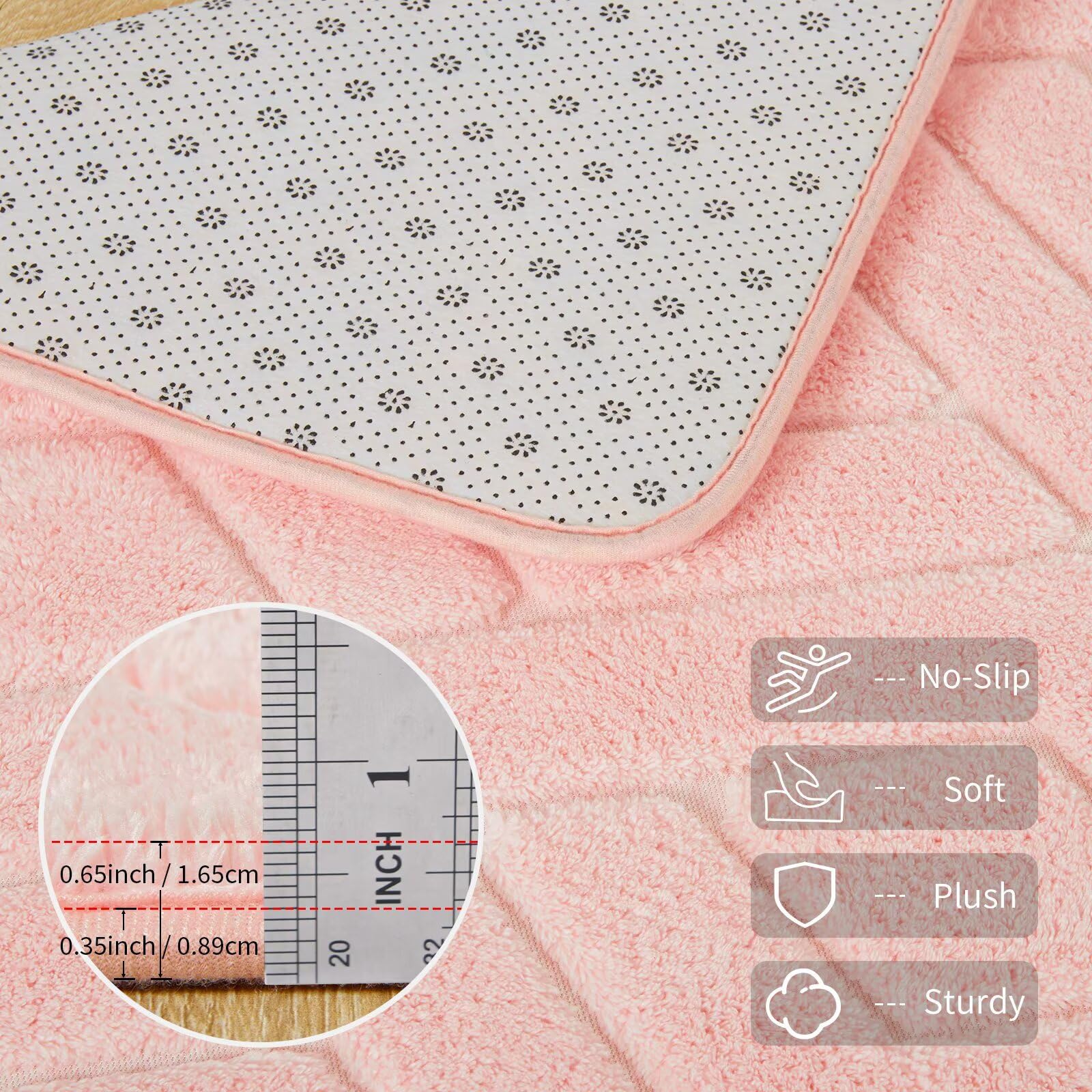 Flagover pink kids room rug ideal for nurseries and bedrooms
