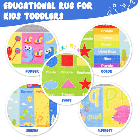 Flagover rug is machine washable for quick cleanup after busy sessions