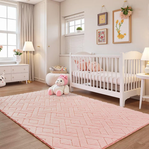 Flagover geometric pattern rug brightens living spaces with modern style