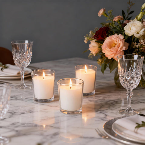 FlameCan hand-poured votive candles with steady flame