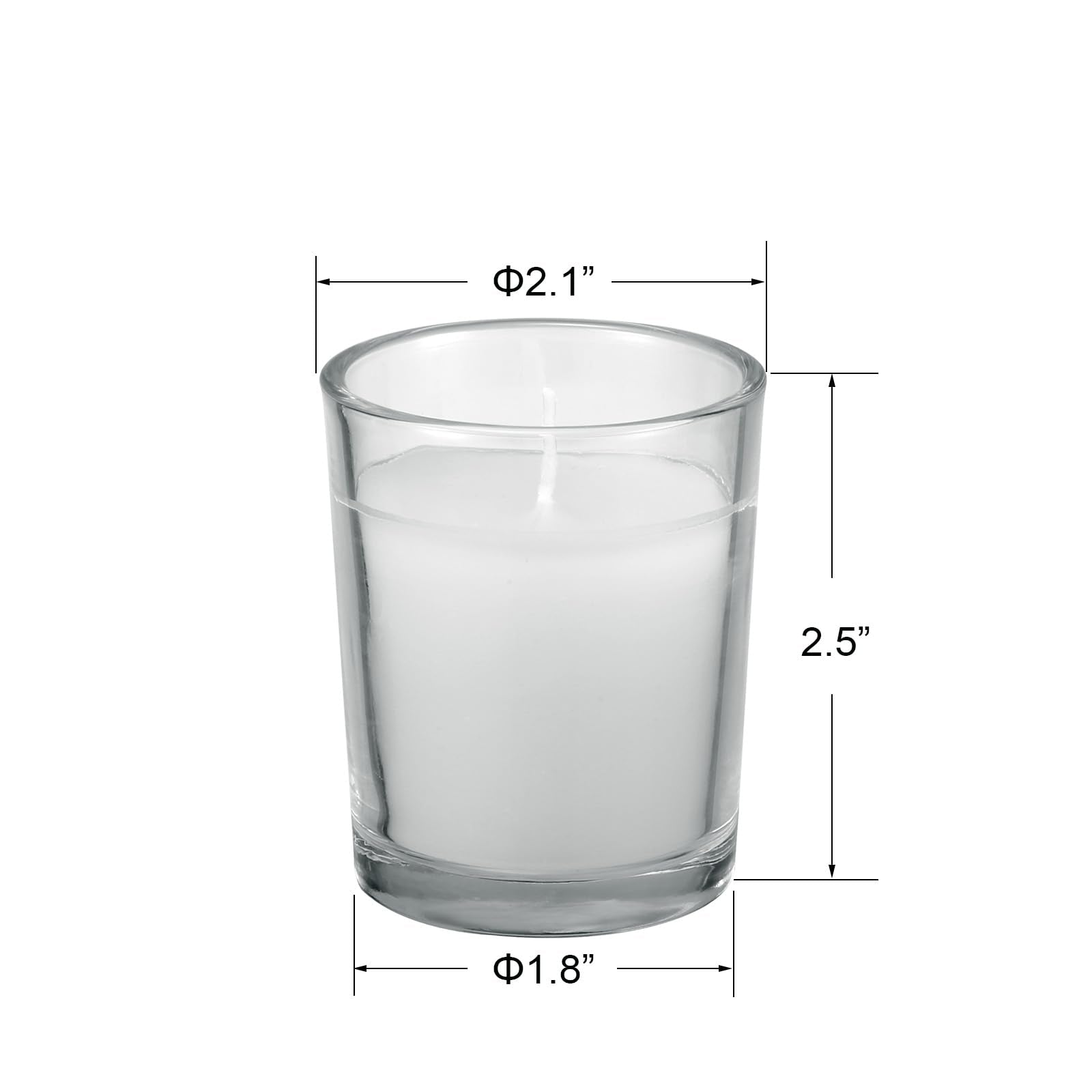 FlameCan votive candle with 18-hour burn for long-lasting glow