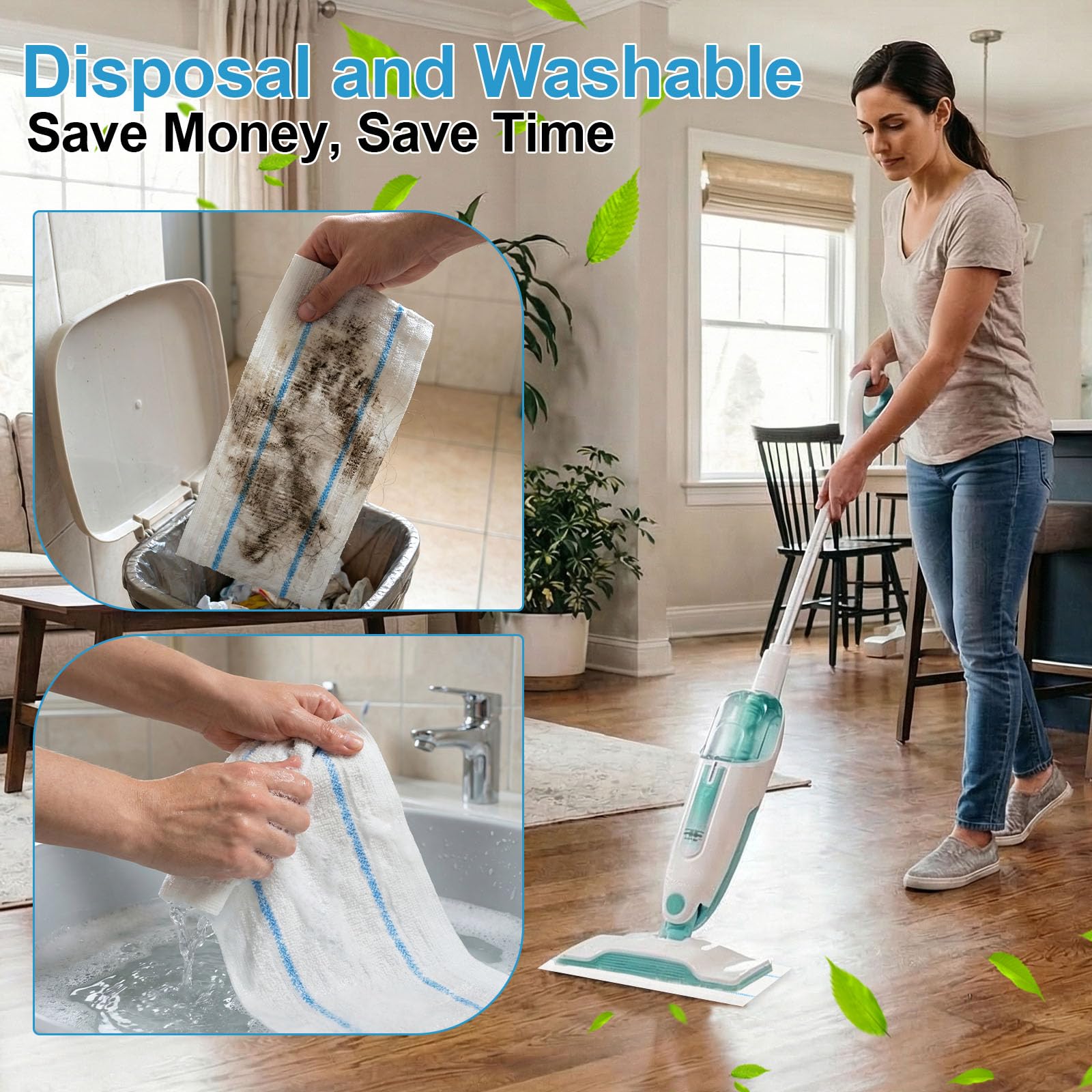 Flammi mop pad for Shark SK140 – fits securely and cleans efficiently on textured surfaces