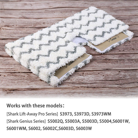 Flammi steam mop pad for Shark Genius, side view, two-sided action for stubborn spots