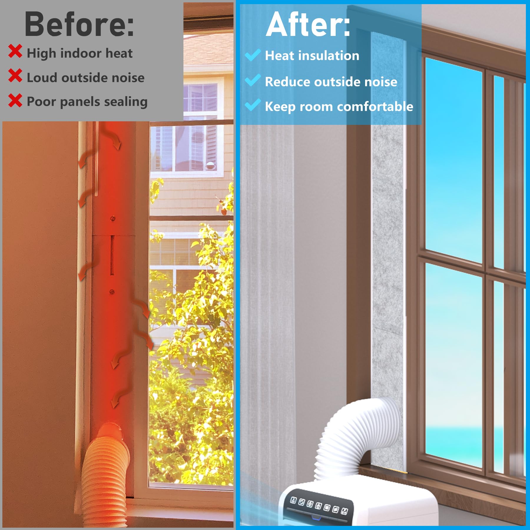 Flamorrow foam panel noise-reduction highlights quieter rooms after sealing.