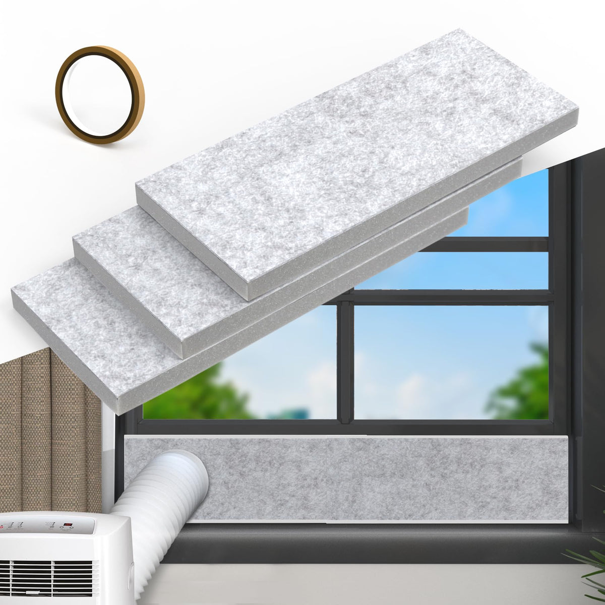 Flamorrow insulated foam panel front view shows sturdy sealing for better room comfort.