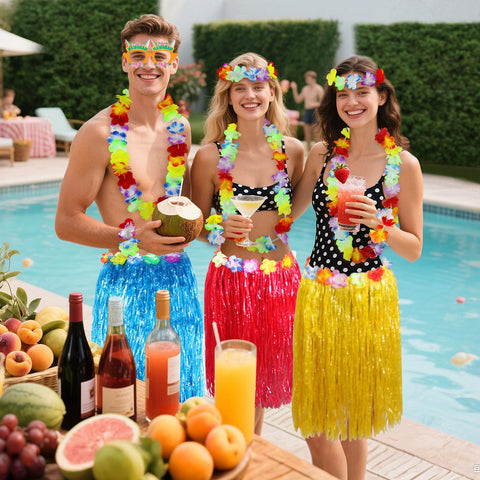 Flareyer photo-ready tropical decor brings bold colors to sunny celebrations.