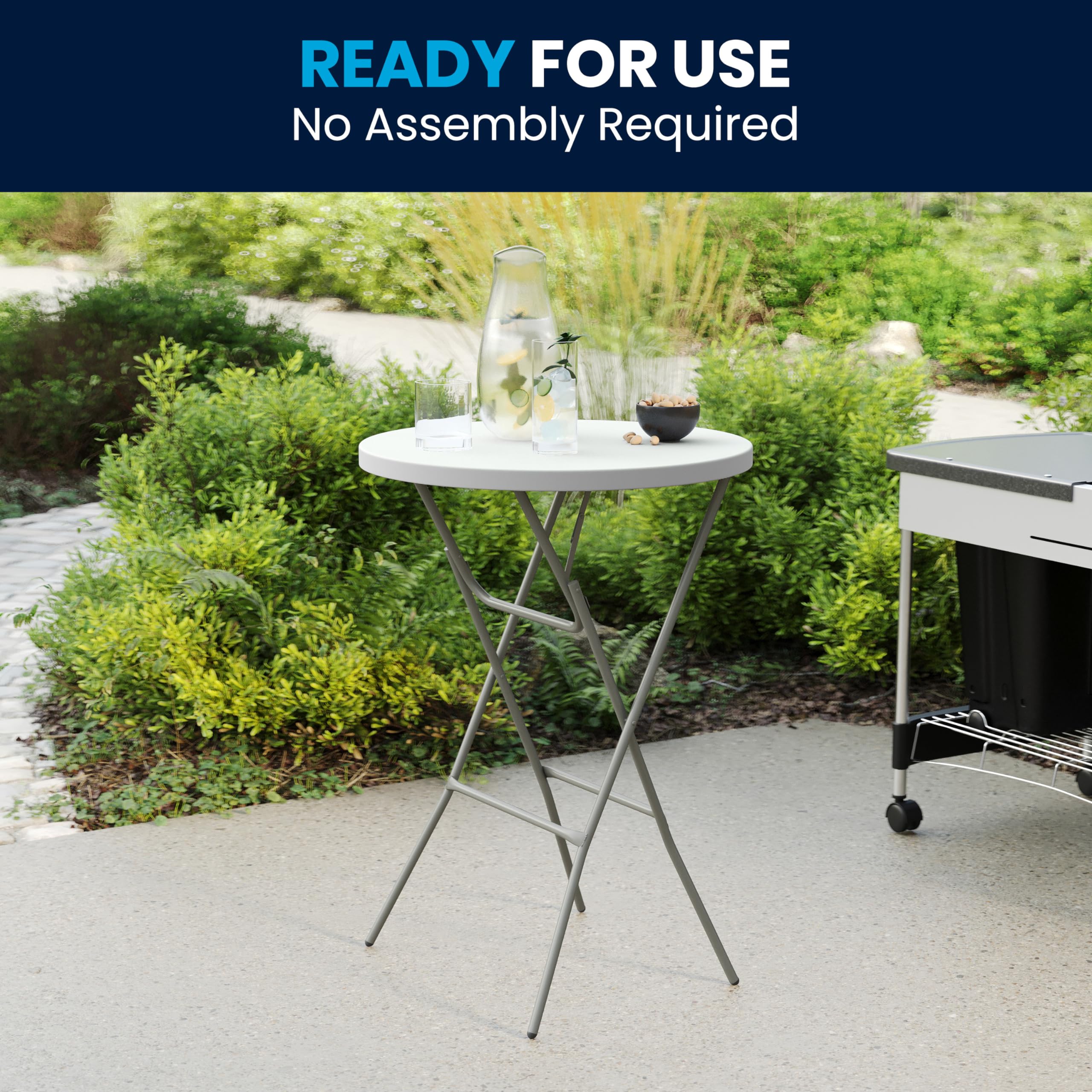 Flash Furniture Elon easy-clean surface for quick post-event cleanup.