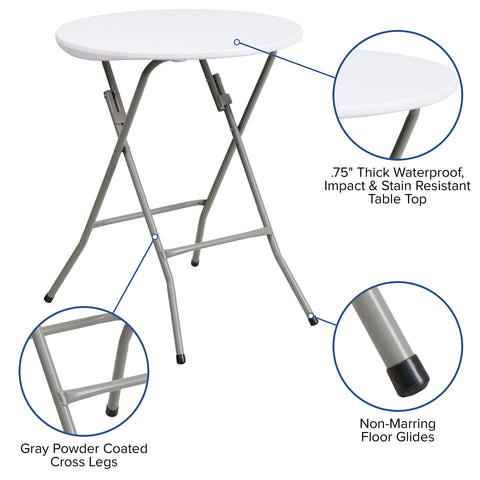 Flash Furniture Elon 2' round table legs provide sturdy support.