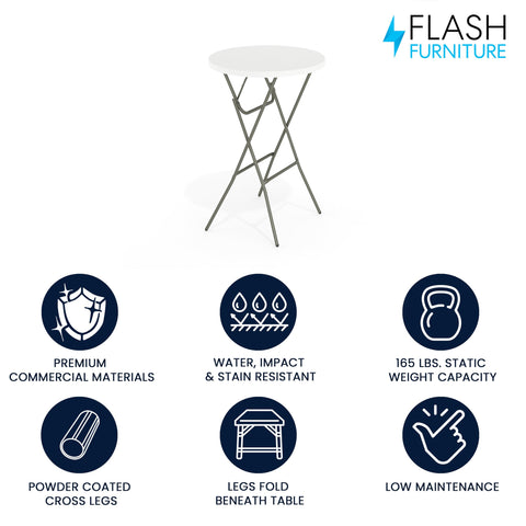 Flash Furniture Elon folding legs demonstrate easy transport and compact storage.