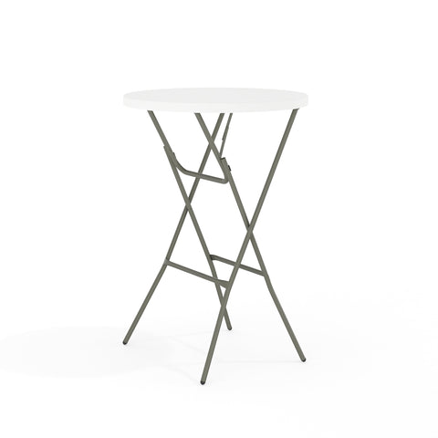 Flash Furniture Elon 32-inch round table top view shows granite white surface for stylish events.
