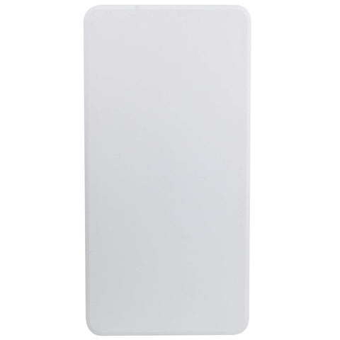 Flash Furniture Elon white table close-up showcases waterproof top.