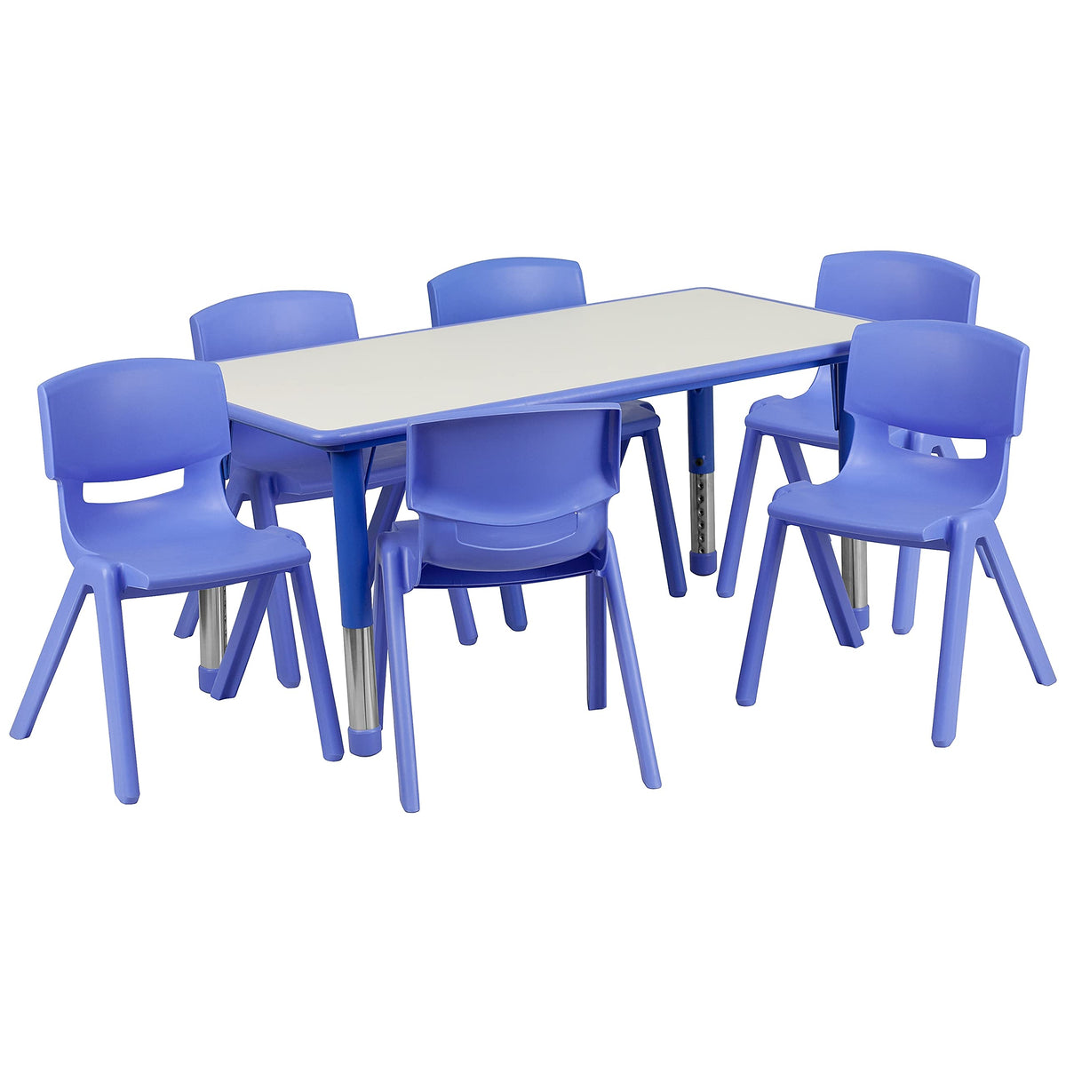 Flash Furniture Emmy rectangular table with durable laminate top for classroom use