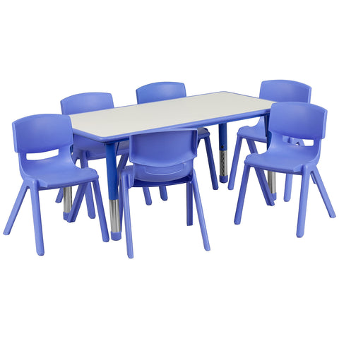 Flash Furniture Emmy rectangular table with durable laminate top for classroom use