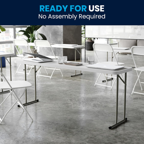 Flash Furniture Kathryn classroom training layout showing ample surface space
