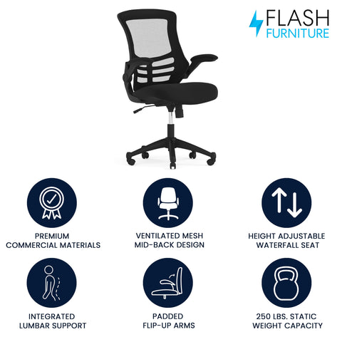 Flash Furniture Kelista seat cushion provides leg pressure relief for daily use.
