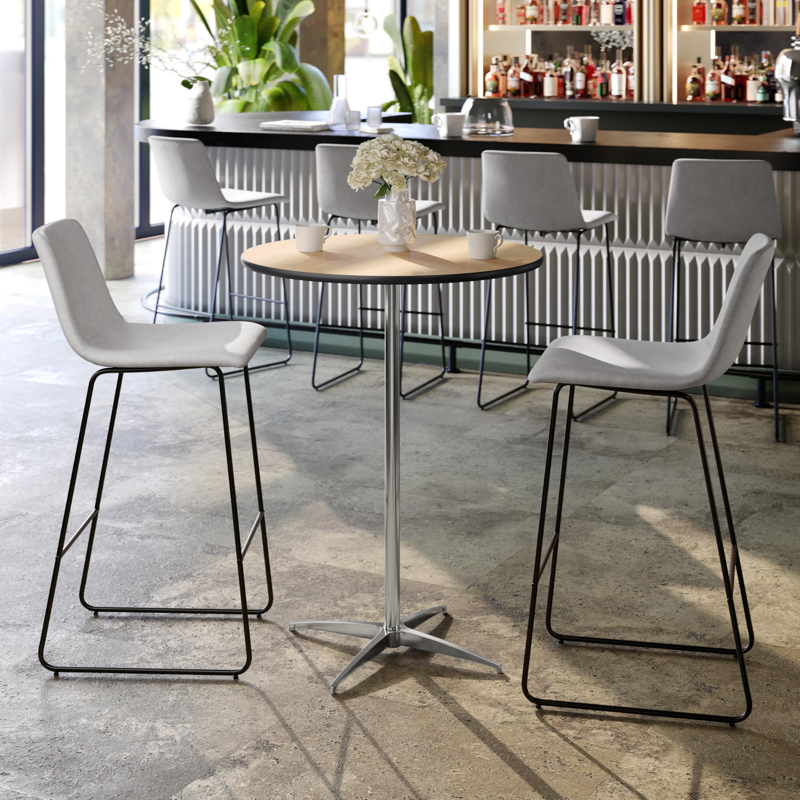 Flash Furniture Lars 30-inch column enables flexible height layouts.