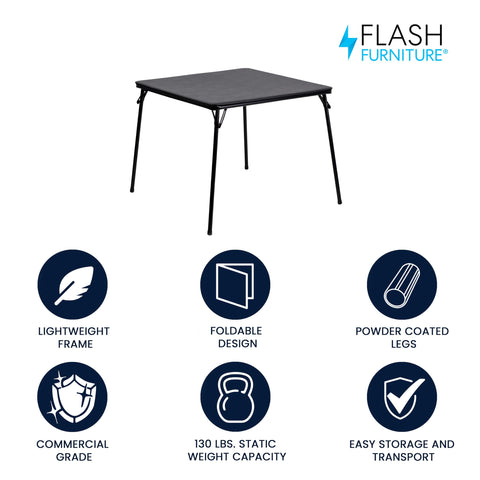 Flash Furniture Madelyn folding table with collapsible legs