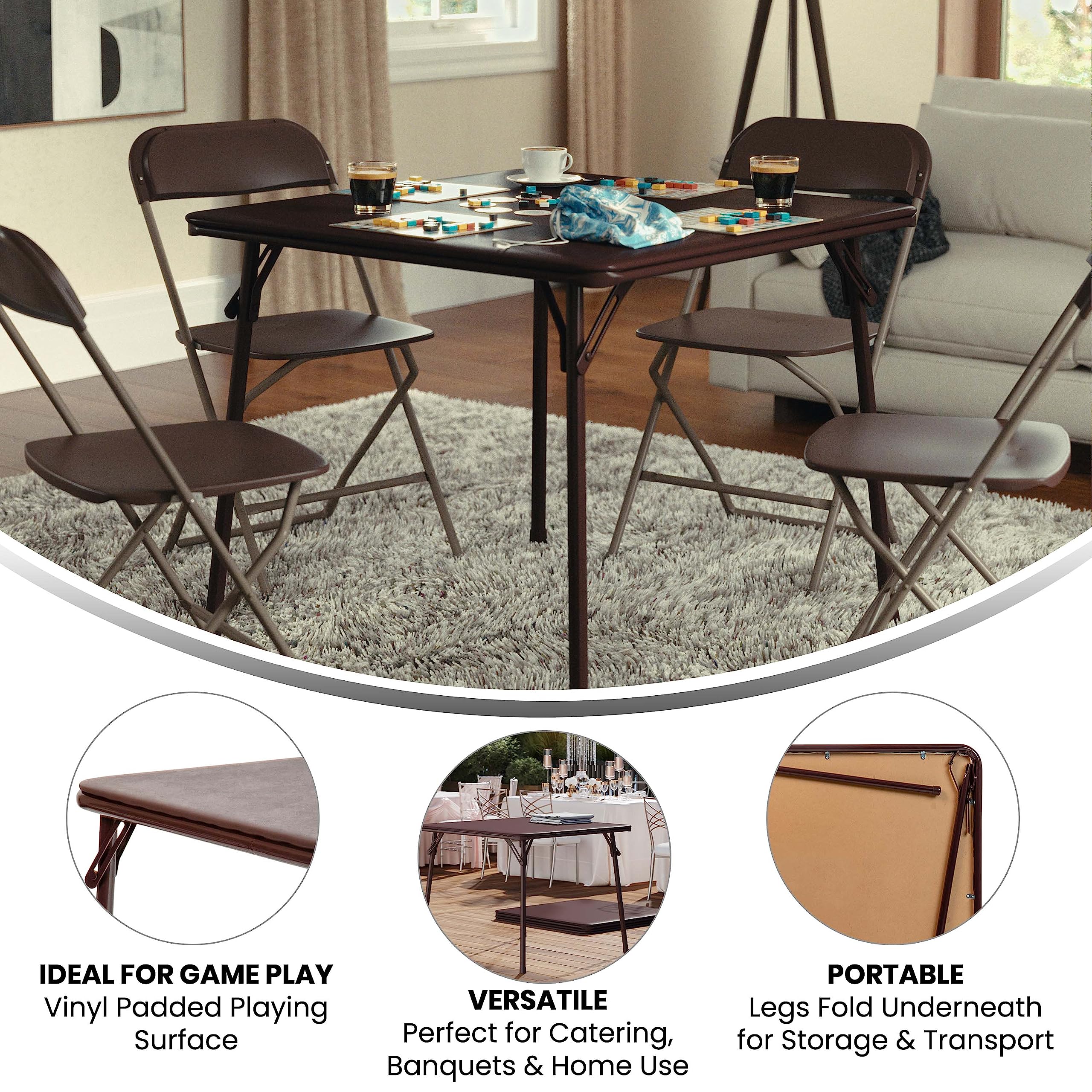 Flash Furniture Madelyn padded vinyl top close-up for comfortable non-slip surface.