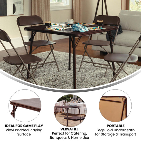 Flash Furniture Madelyn padded vinyl top close-up for comfortable non-slip surface.