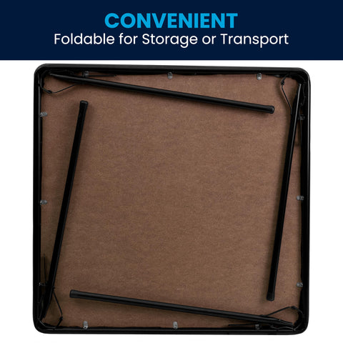 Flash Furniture Madelyn 33.5-inch square surface fits four players