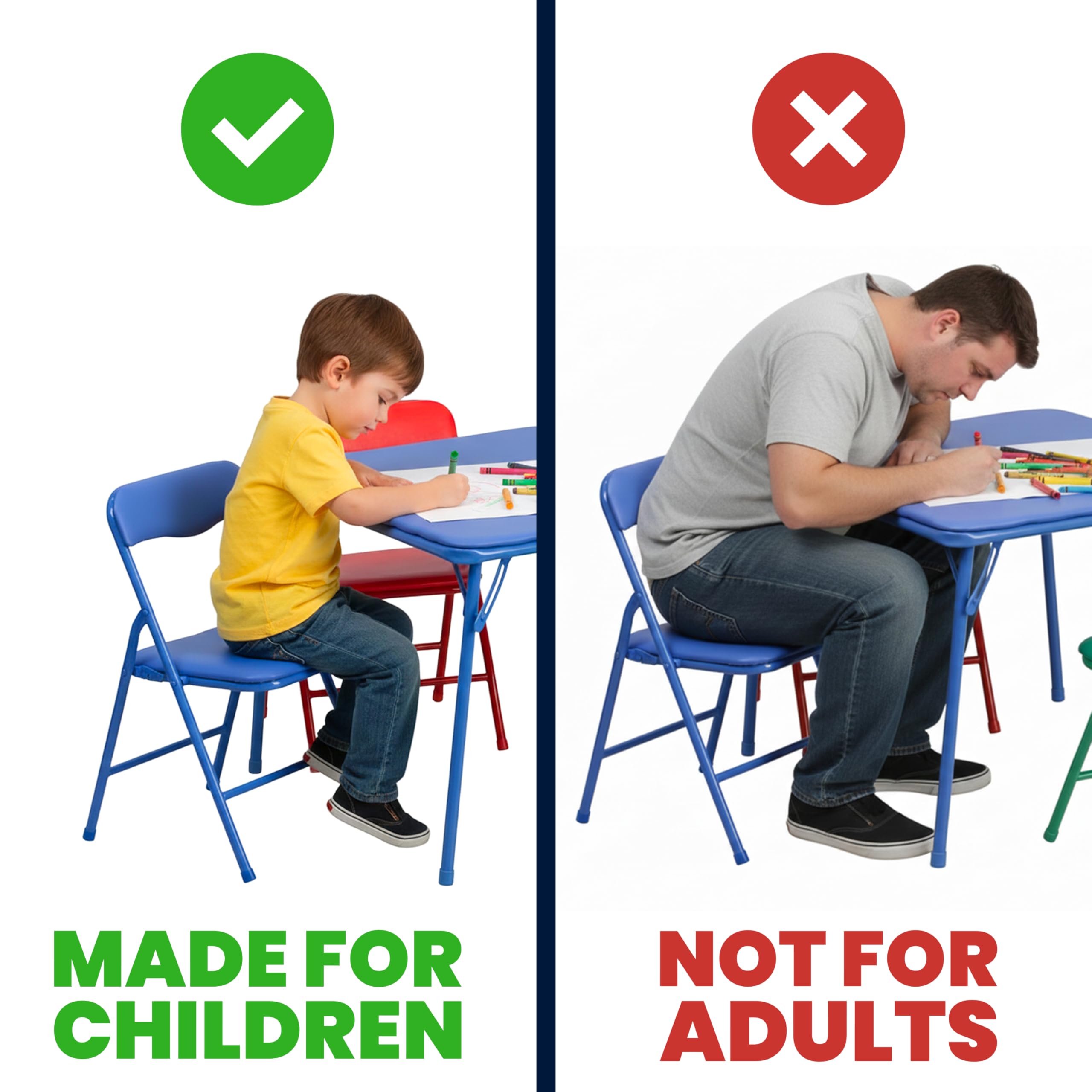 Flash Furniture Mindy compact design fits daycare spaces with minimal footprint.