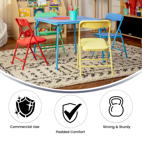 Flash Furniture Mindy durable vinyl construction, easy to wipe clean after use.