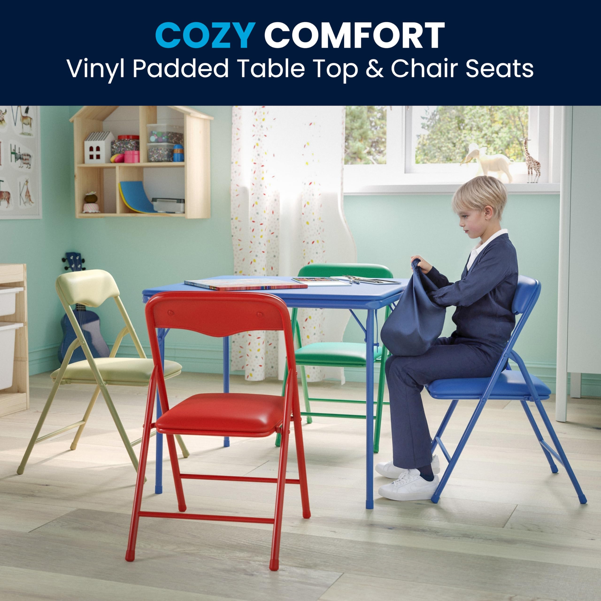 Flash Furniture Mindy no-assembly required, ready for immediate classroom use.