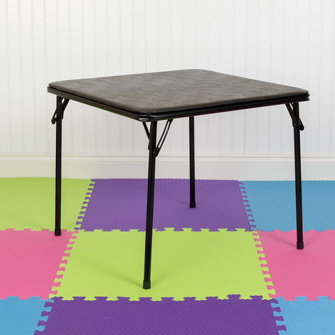 Flash Furniture Mindy folding table surface detail shows smooth finish and easy cleaning.