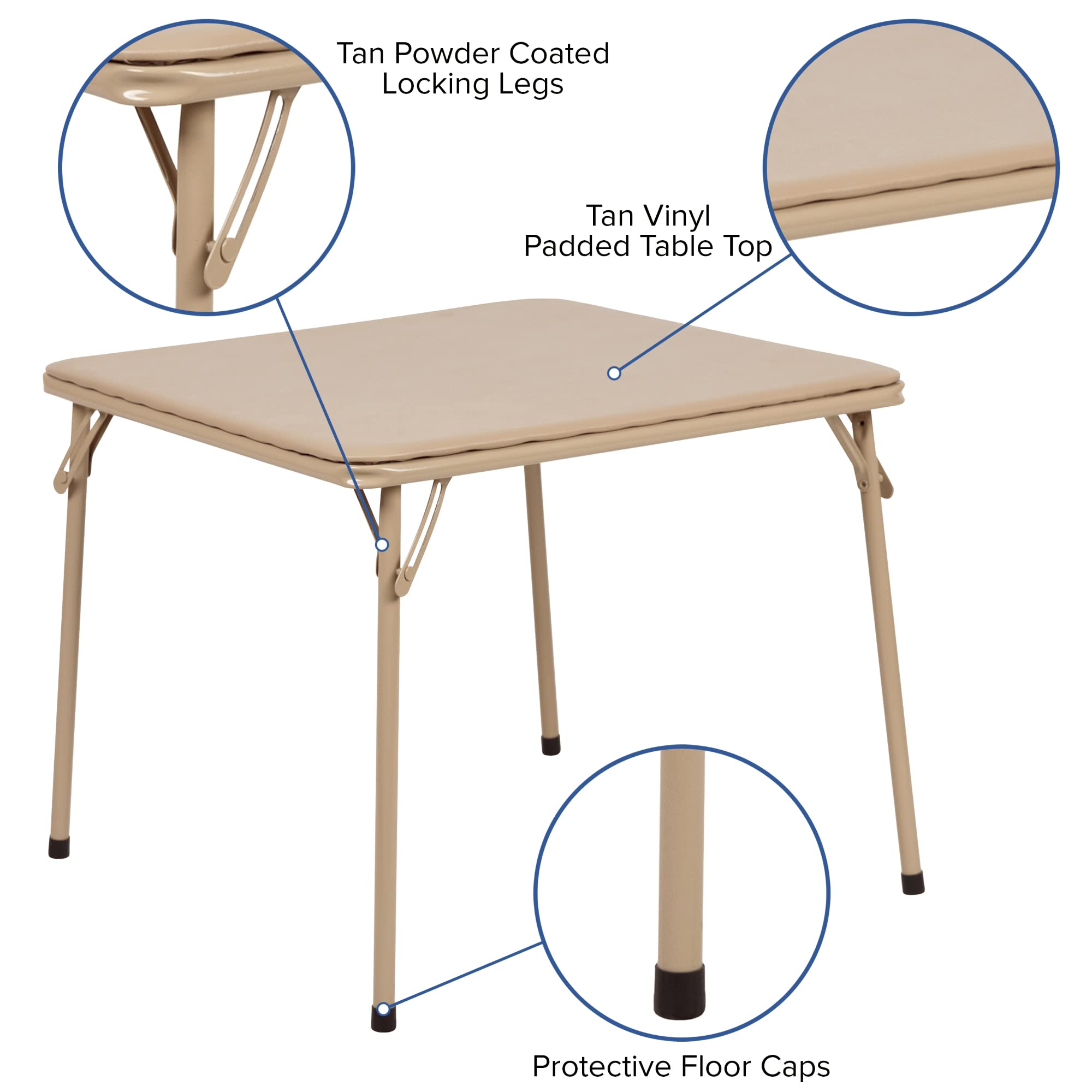 Mindy Kids chairs dimensions shown for comfortable seating.