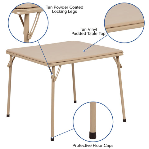 Mindy Kids chairs dimensions shown for comfortable seating.