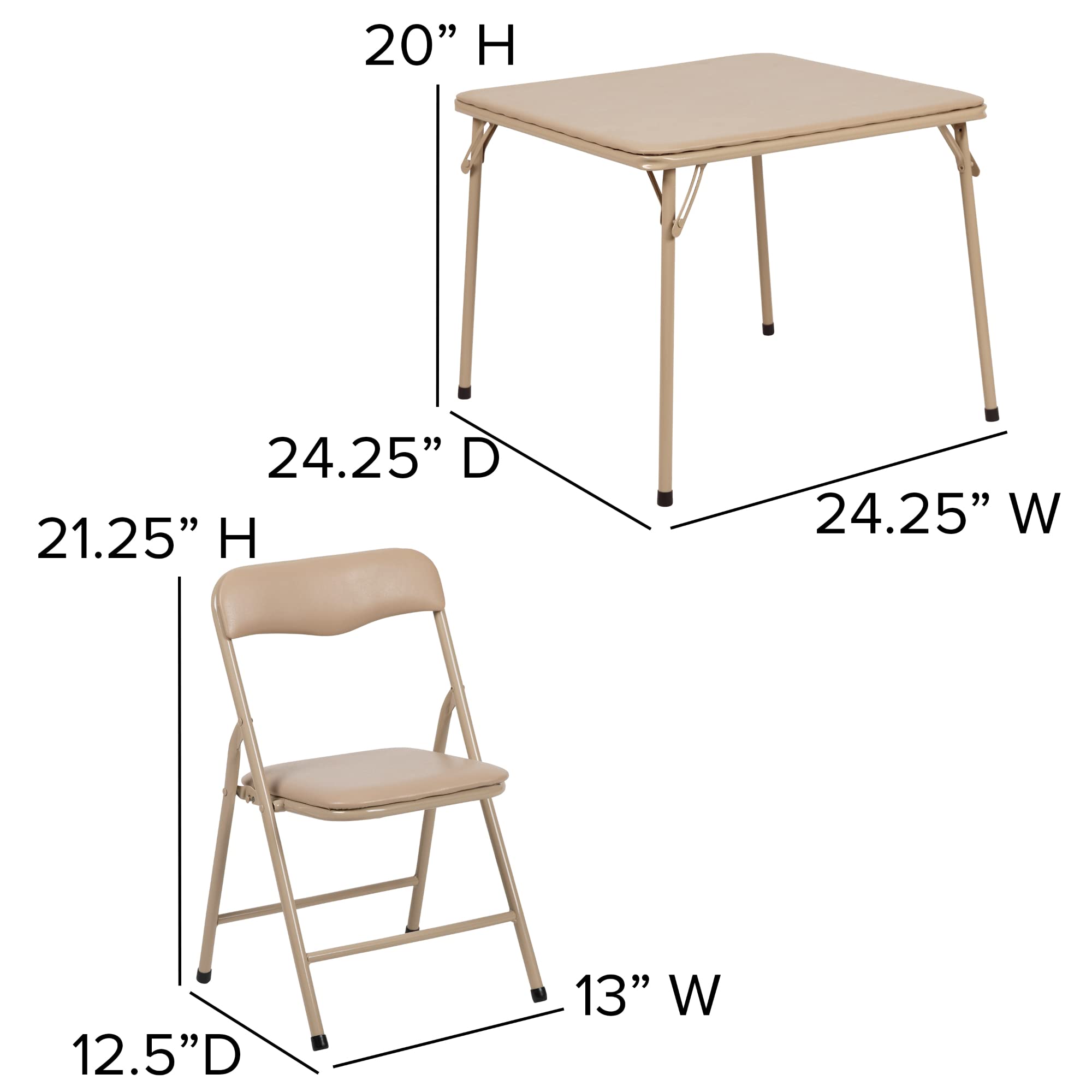 Mindy Kids table and chairs set ready for snacks and crafts.