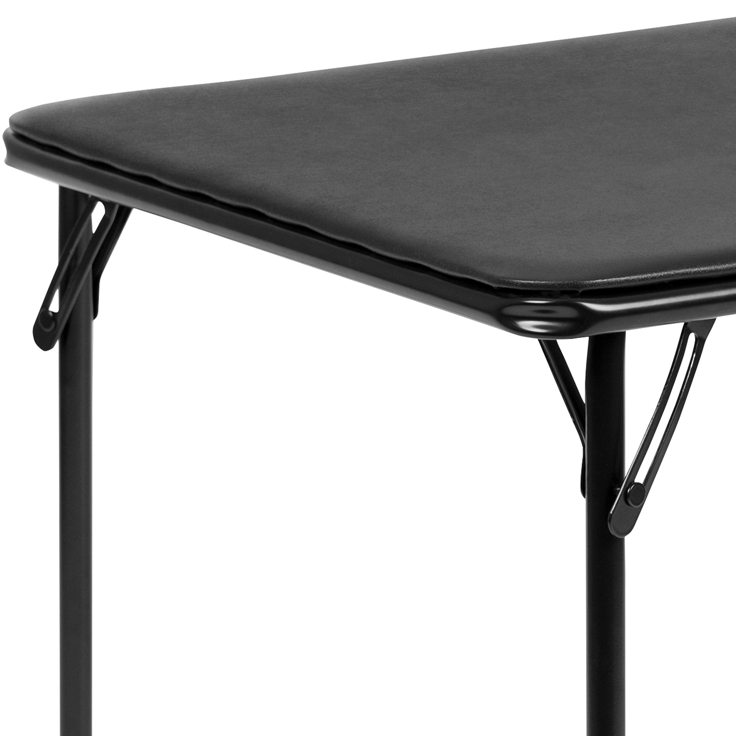 Flash Furniture Mindy safety lever prevents accidental folding during use.