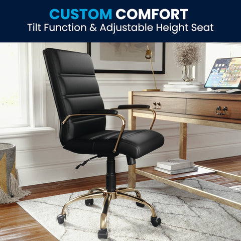 Flash Furniture Whitney soft waterfall seat edge reducing leg pressure.