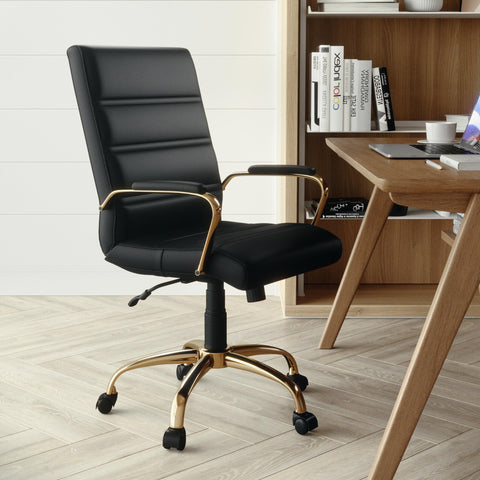 Flash Furniture Whitney LeatherSoft back and seat close-up for soft touch.