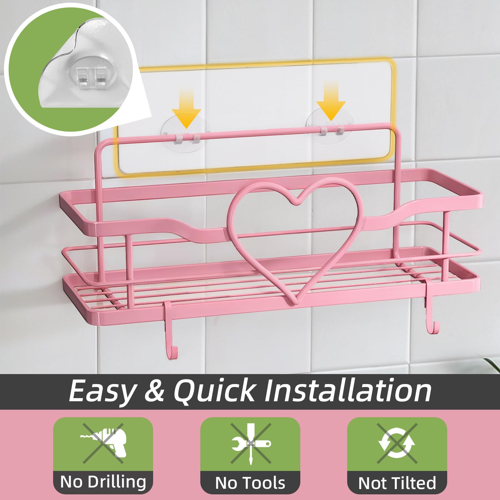 Two-pack FLCITY bathroom organizers ideal for bathroom, dorm or kitchen