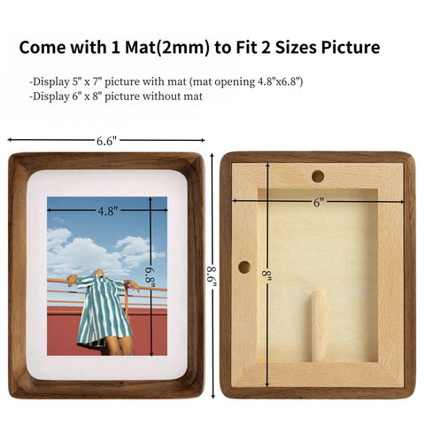 FLECHAZO 4.8x6.8 inch mat fits 5x7 photos for versatile display