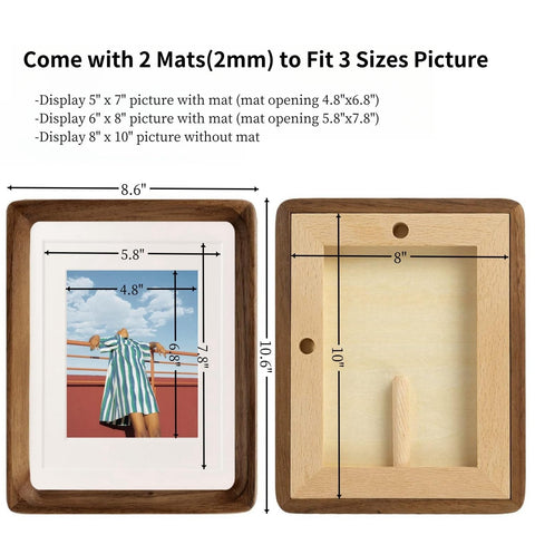 FLECHAZO 8x10 frame mat opening for 6x8 photos enhances larger prints
