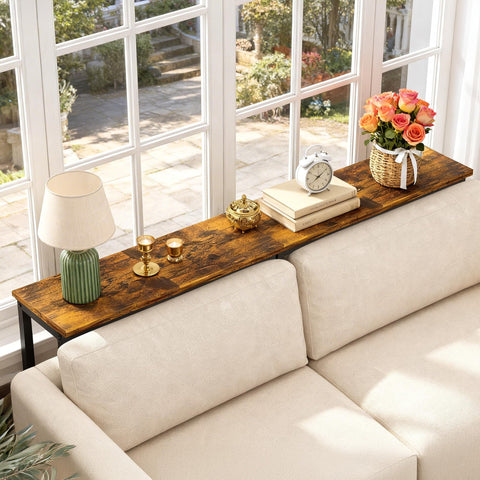 Flevra narrow console table in hallway setup for tight spaces