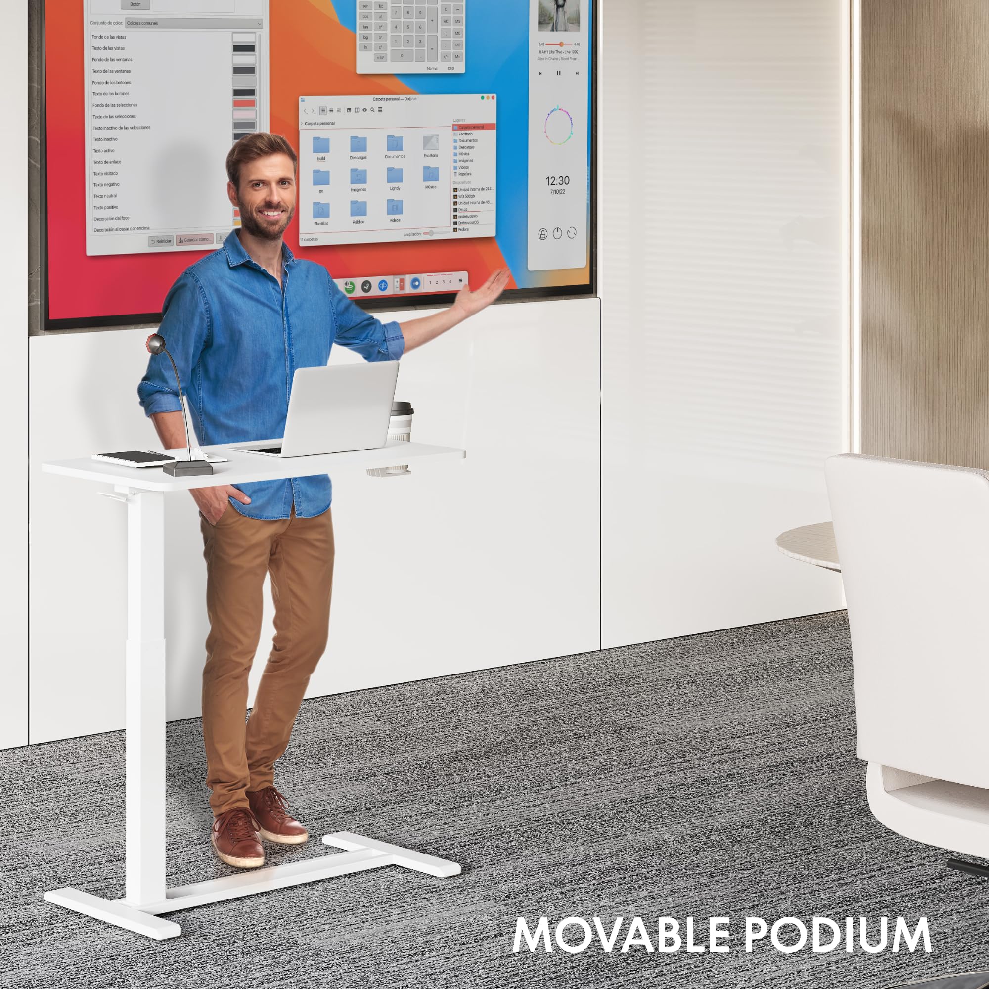 FlexiSpot H7 in-use as bedside table for meals or reading