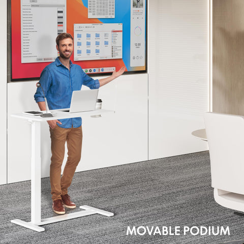 FlexiSpot H7 in-use as bedside table for meals or reading