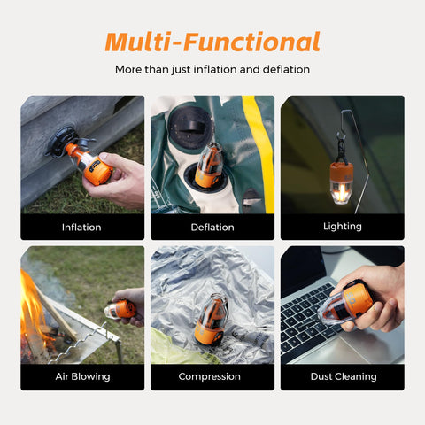 FLEXTAILGEAR Max Pump 3 includes six nozzles for many inflatables