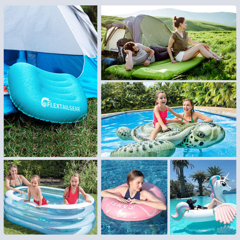 FLEXTAILGEAR Tiny Pump ideal for outdoor camping and beach days.