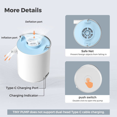 FLEXTAILGEAR Tiny Pump packable in a backpack for travel-ready inflation.