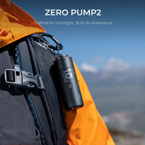FLEXTAILGEAR Zero Pump 2 camping setup inflating a sleeping pad
