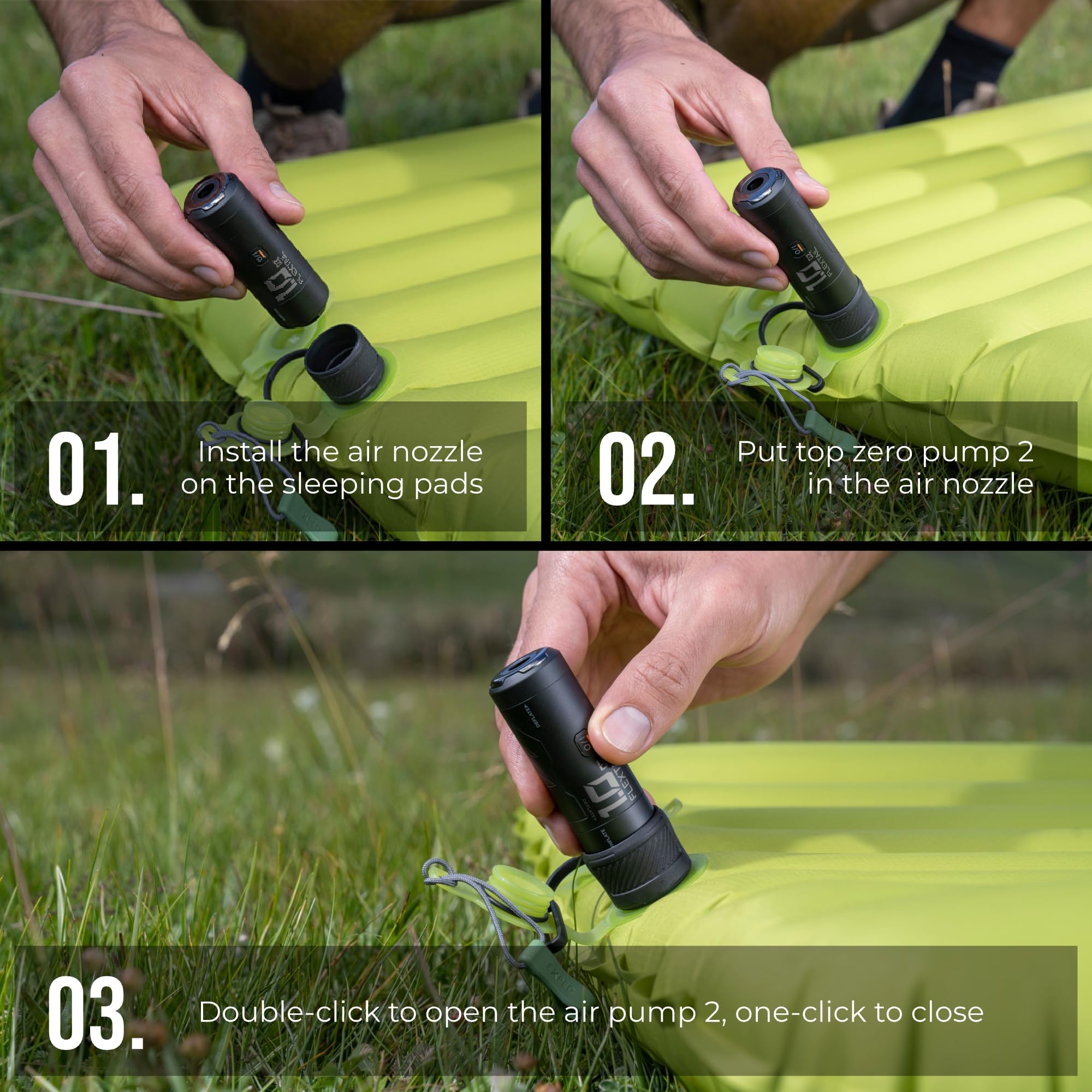 FLEXTAILGEAR Zero Pump 2 pocket-size packable size for the trail
