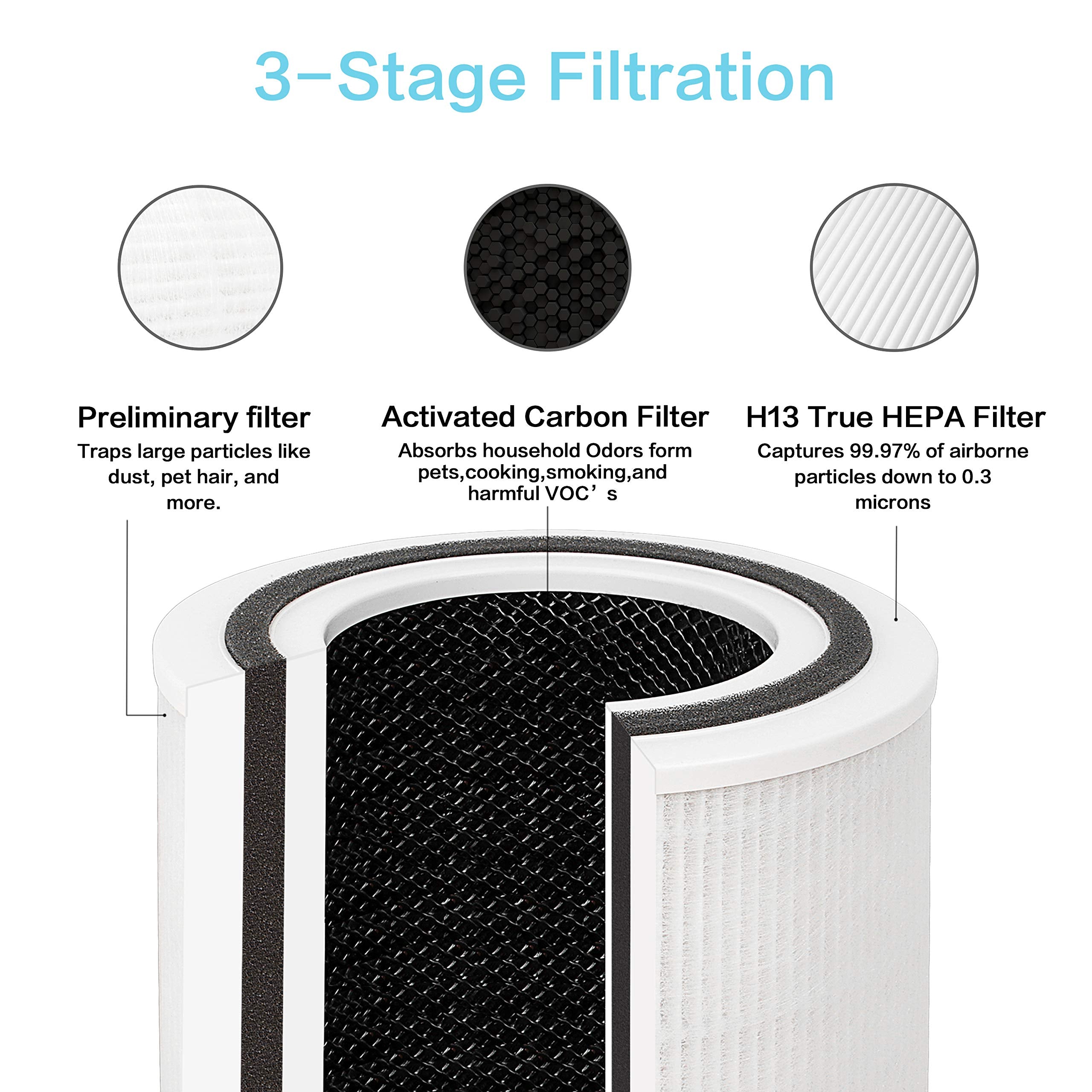 Flintar TPFF001 activated carbon filter image neutralizing odors and VOCs