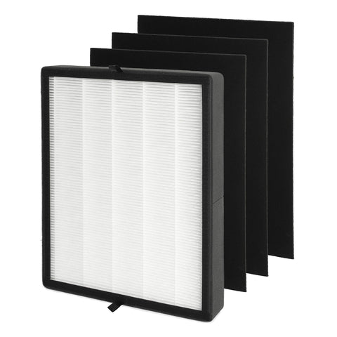 Packaging with included extra pre-filters for maintenance