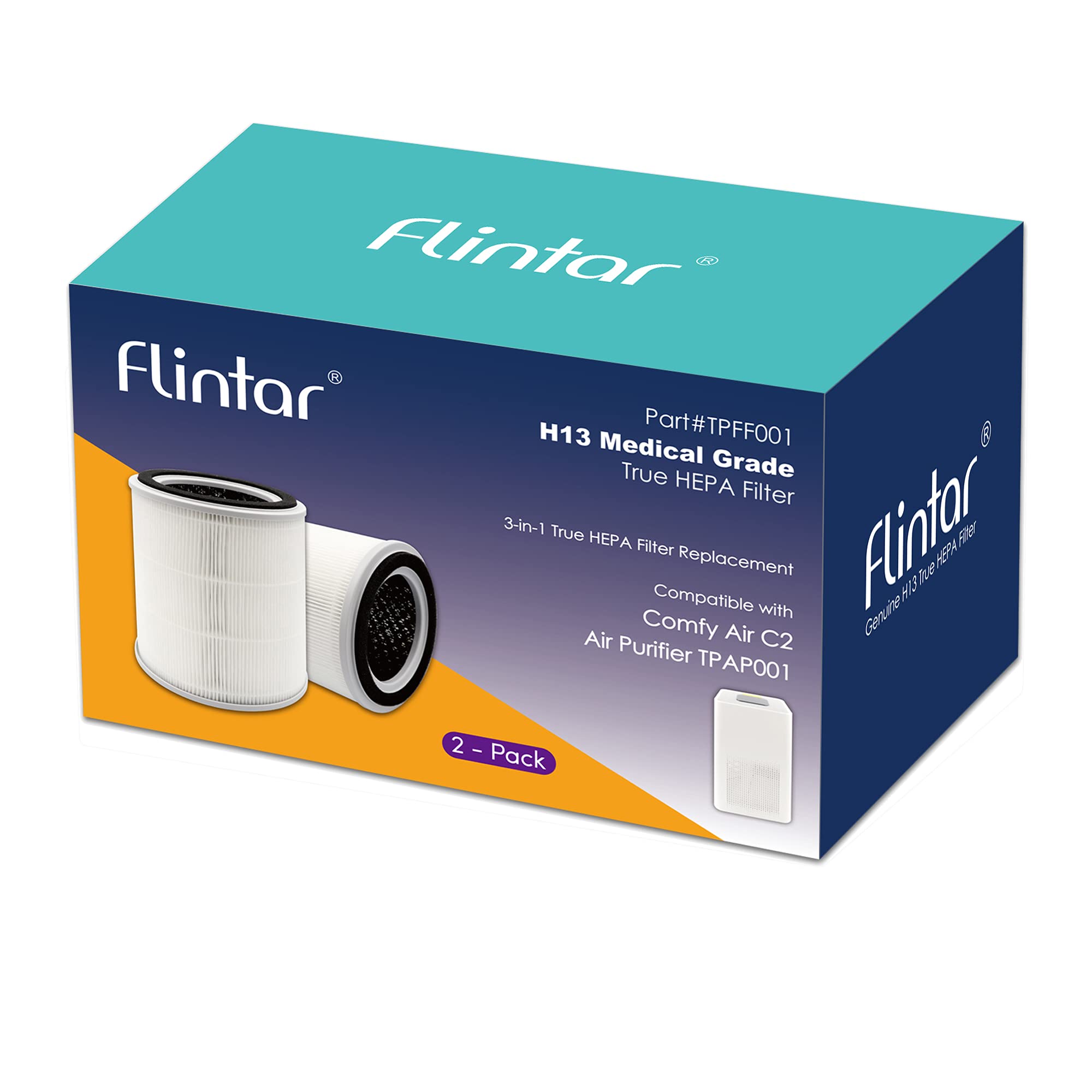 Flintar TPFF001 H13 main filter image capturing fine particles for cleaner air