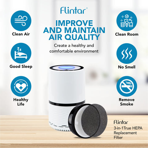 Flintar LV-H132 main filter H13 close-up demonstrating high efficiency filtration.
