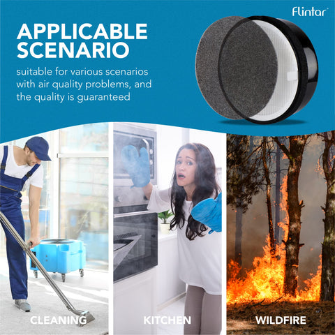 Flintar LV-H132 two-pack replacement filters ready for easy home replacement.